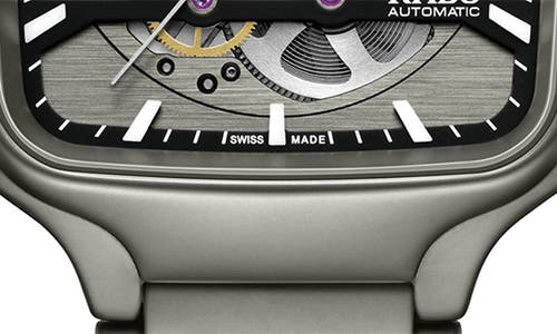Rado True Square Skeleton Automatic Ceramic Bracelet Watch, 38mm