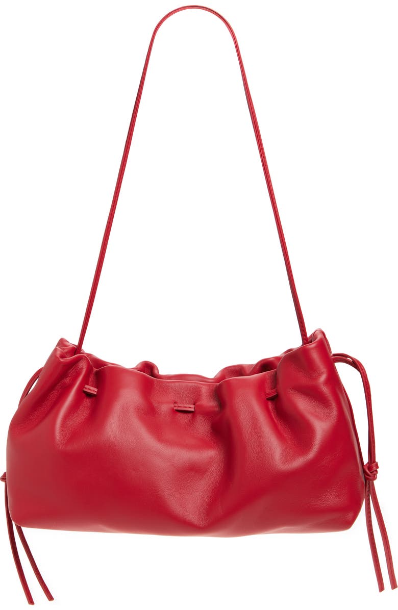 Altuzarra Drawstring Leather Clutch, Alternate, color,