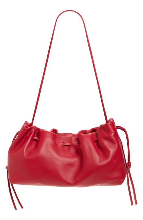 Altuzarra Drawstring Leather Clutch In Red