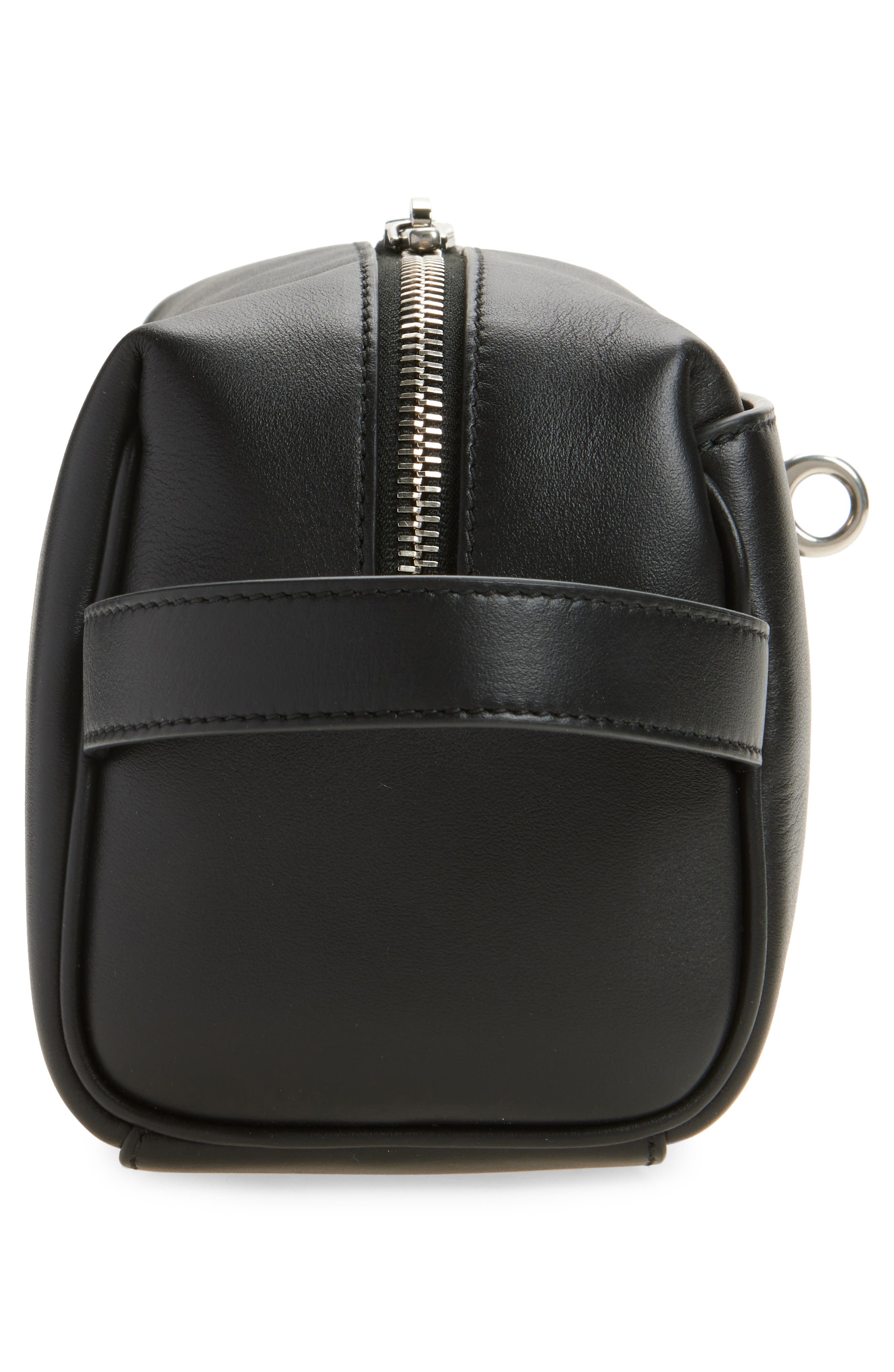 Balenciaga Rodeo Leather Vanity Case, Alternate, color, 1000 Black