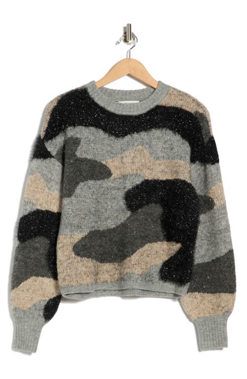 Vigoss Camo Pullover Sweater In Gray