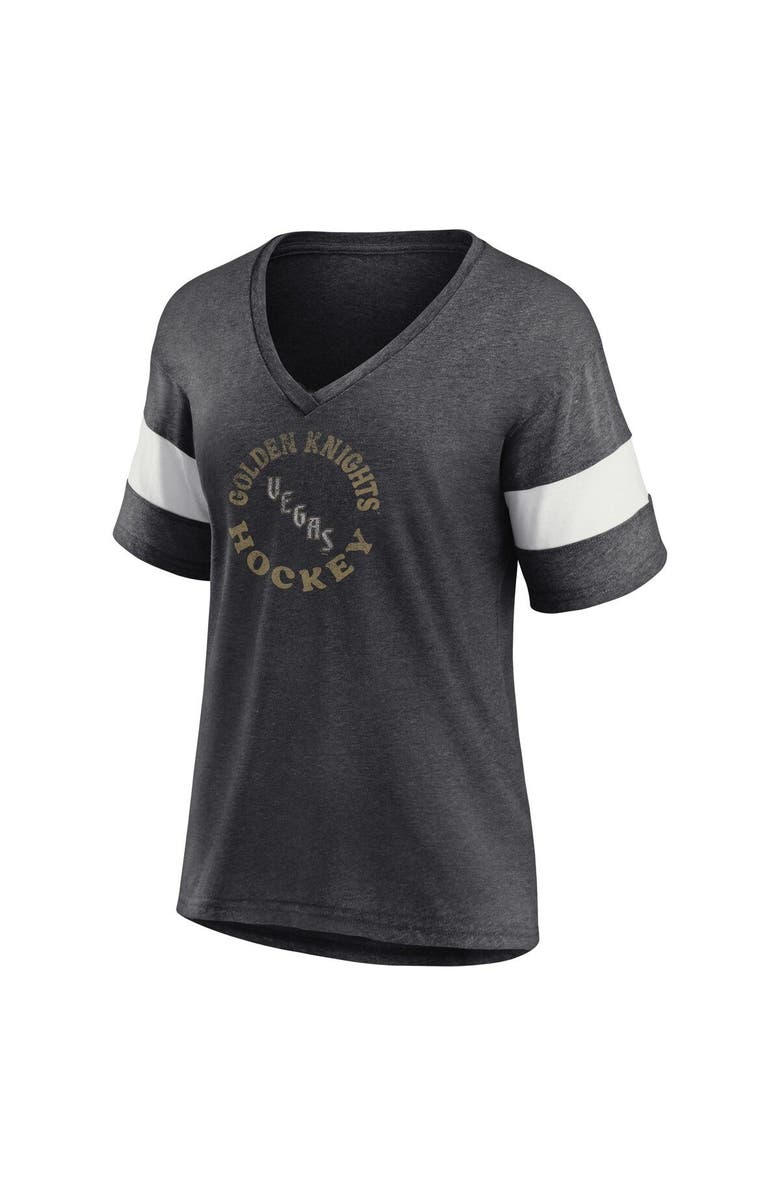 FANATICS Women's Fanatics Branded Heather Charcoal Vegas Golden Knights Special Edition 2.0 Ring The Alarm V-Neck T-Shirt, Alternate, color, Heather Charcoal