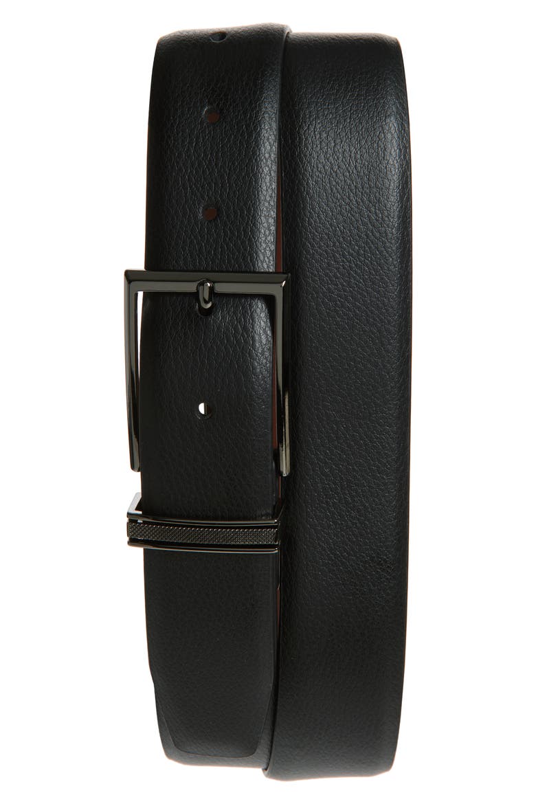 Iron Man Keeper Bonded Leather Belt, Main, color, BLACK