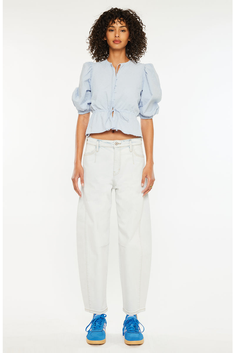 Yolanda Low Slung Horseshoe Jeans, Main, color, Light Wash