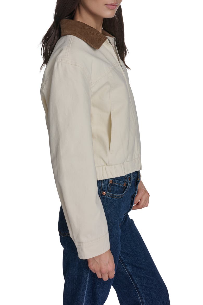 Corduroy Collar Chore Jacket, Alternate, color, ECRU