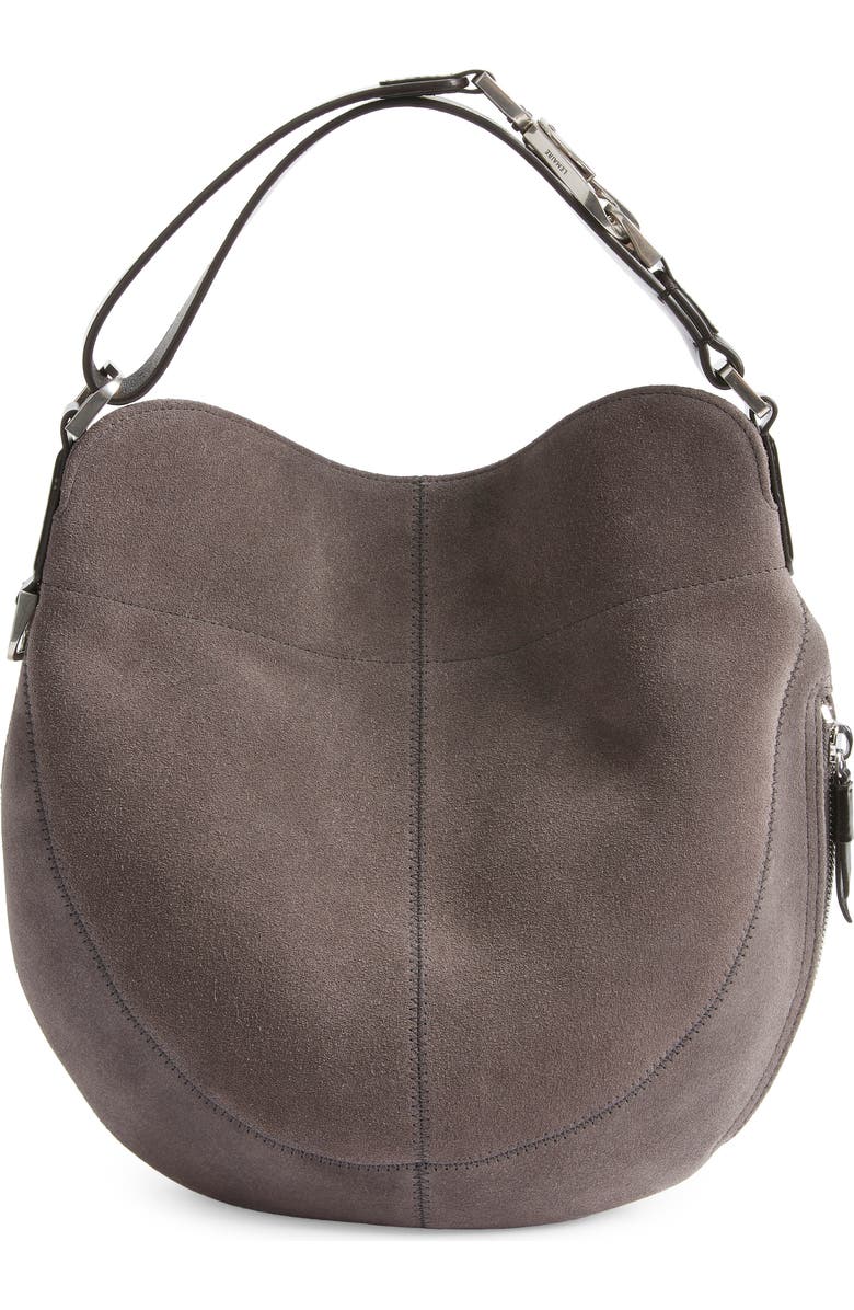 Lemaire Quiver Clip Suede Hobo Bag, Alternate, color, Mink