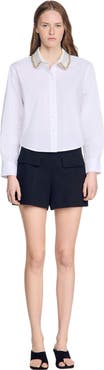 SANDRO Jewel collar shirt