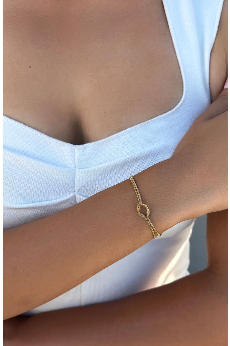 Knotted Chain Bracelet, Alternate, color, GOLD
