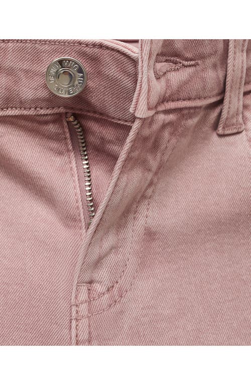 Mango Teen Twist Seam Mid Rise Flare Jeans In Pink