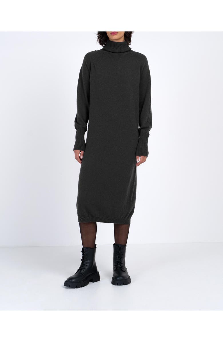 Kettlewell Turtle Neck Knitted Dress, Alternate, color, Charcoal Marl