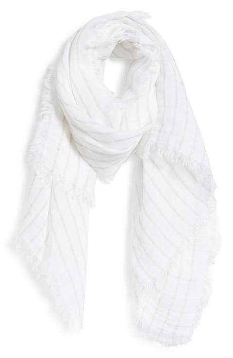 Stripe Organic Linen Scarf