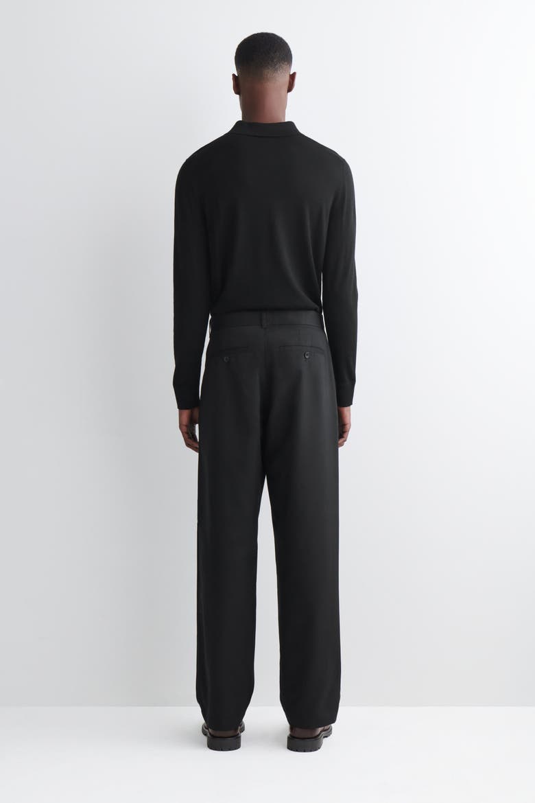 Cotton Straight-Leg Chinos, Alternate, color, BLACK