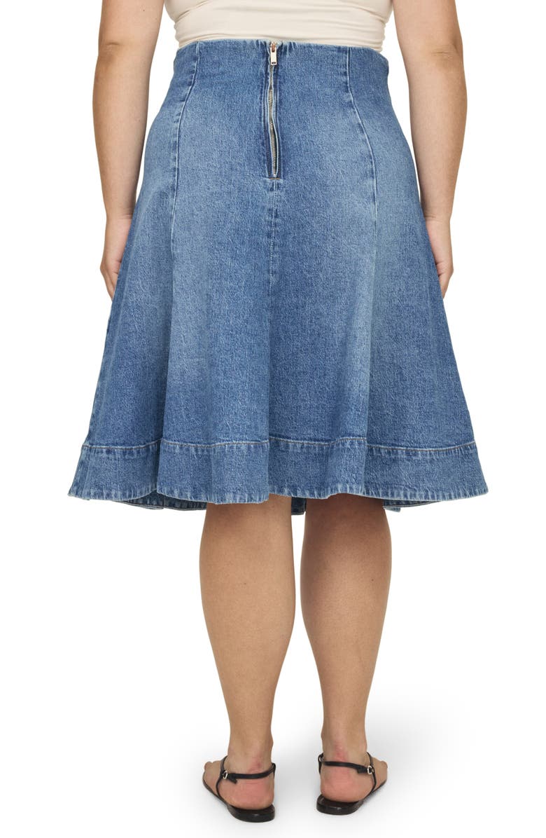 WARP+WEFT Los Flare Denim Skirt, Alternate, color, 