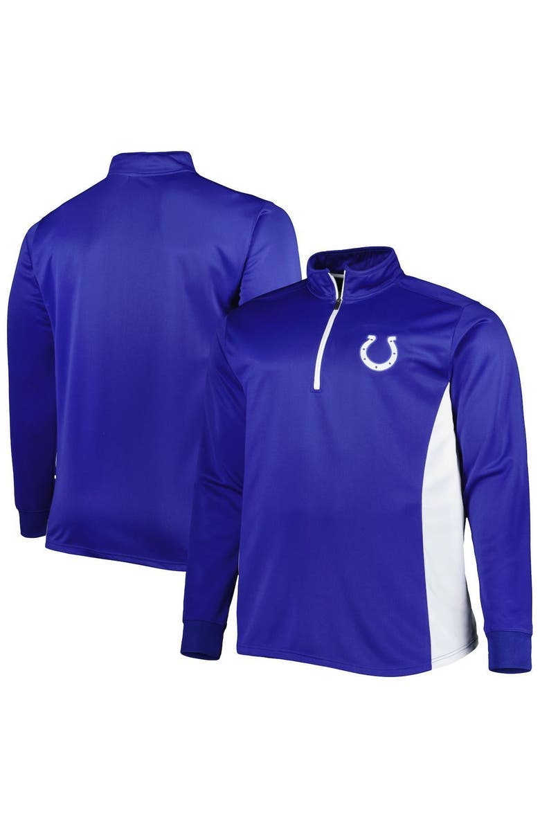 PROFILE Men's Royal Indianapolis Colts Big & Tall Quarter-Zip Top, Alternate, color, 