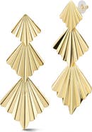 SPHERA MILANO Textured Fan Drop Earrings