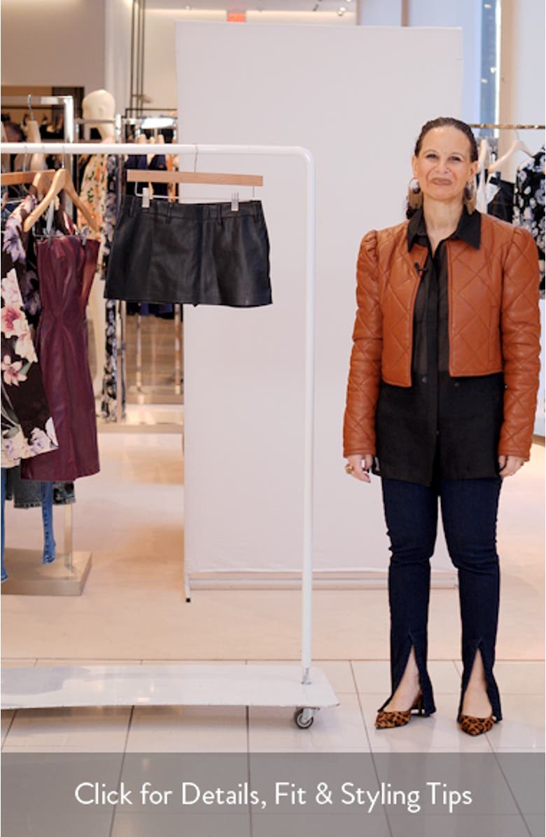 Crawford Faux Leather Miniskort, sales video thumbnail