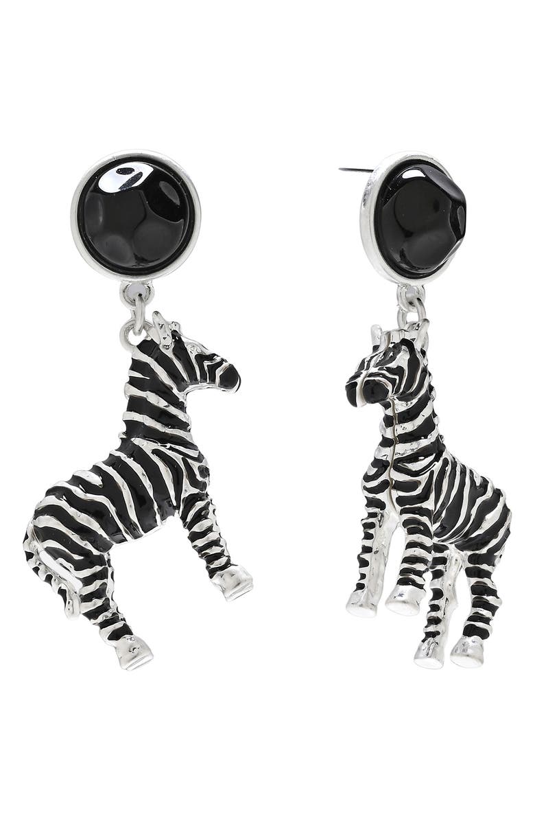 EYE CANDY LOS ANGELES Zebra Drop Earrings, Alternate, color,