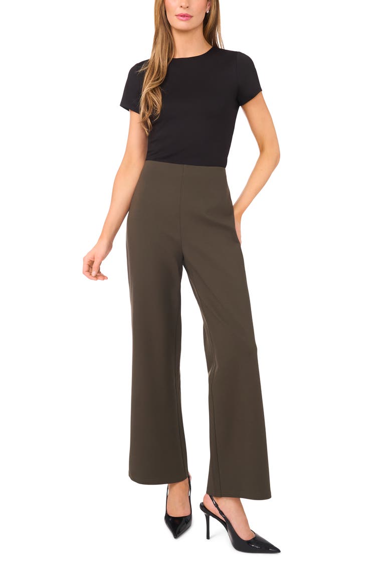 Ponte Straight Leg Pants, Alternate, color, LUXE OLIVE
