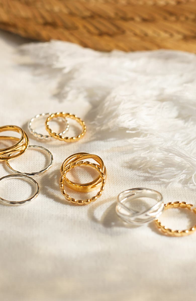 Monica Vinader Nura Teardrop Eternity Ring, Alternate, color, Silver