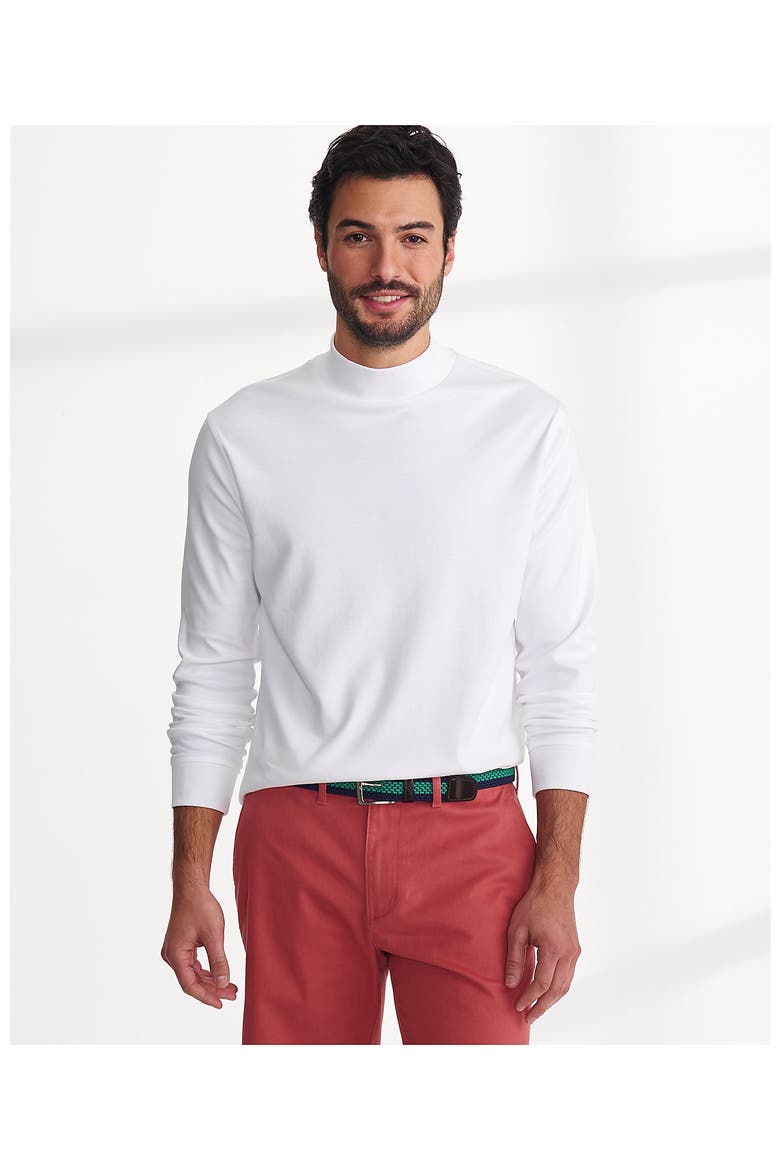 Cotton Supima Mock Turtleneck, Alternate, color, White