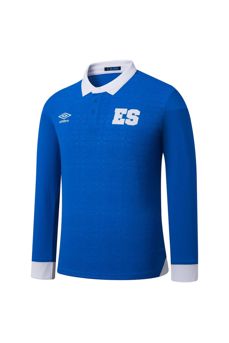 Men's Umbro  Blue El Salvador National Team 2025 Home Replica Long Sleeve Jersey, Alternate, color, Blue