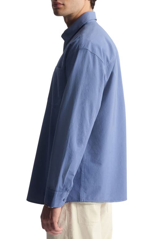 Brooklyn Industries Cotton Button-up Shirt In Blue