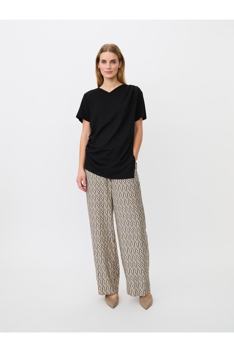 MaDorel V-Neck Draped T-Shirt, Alternate, color, Black