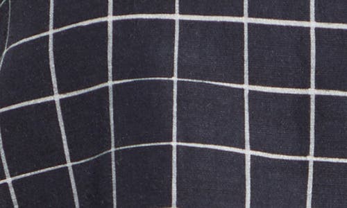 Vince Trellis Plaid Strapless Top In Black/cream