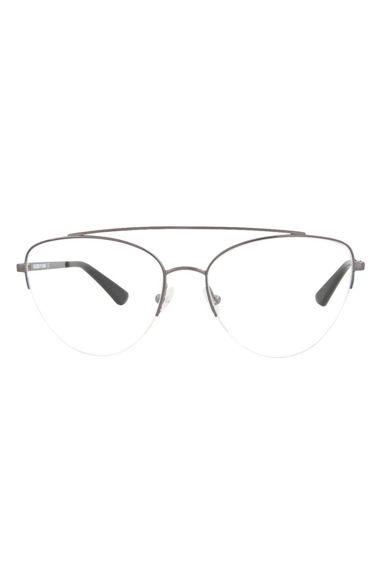 McQueen 55mm Core Aviator Optical Glasses, Main, color, 
