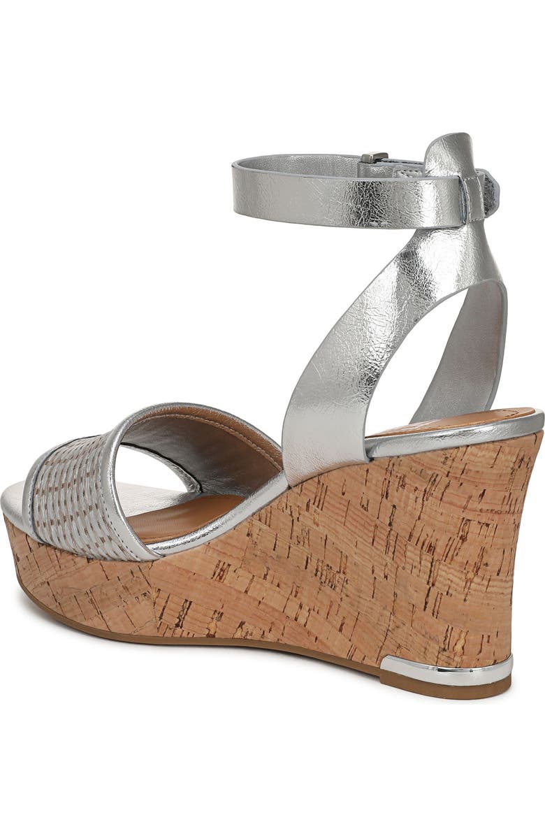 Franco Sarto Celeste Wedge Sandal, Alternate, color, Silver