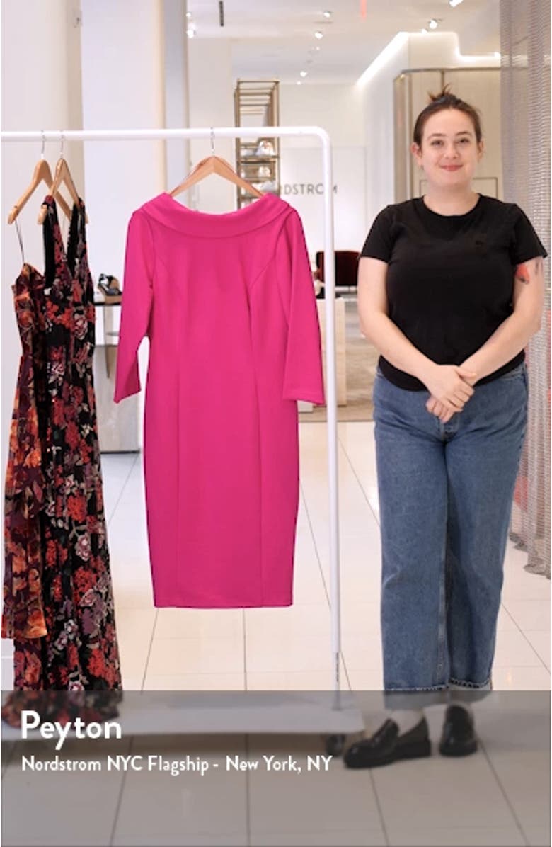 Crepe Sheath Dress, sales video thumbnail