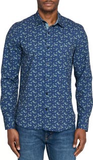 CONSTRUCT Paisley Woven Long Sleeve Basic