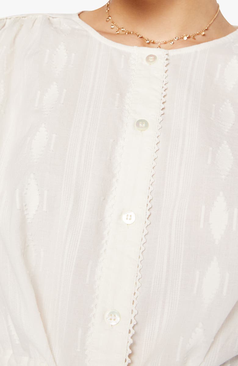 MOTHER Tonal Embroidered Cotton Top, Alternate, color, Where The Wildflowers Grow