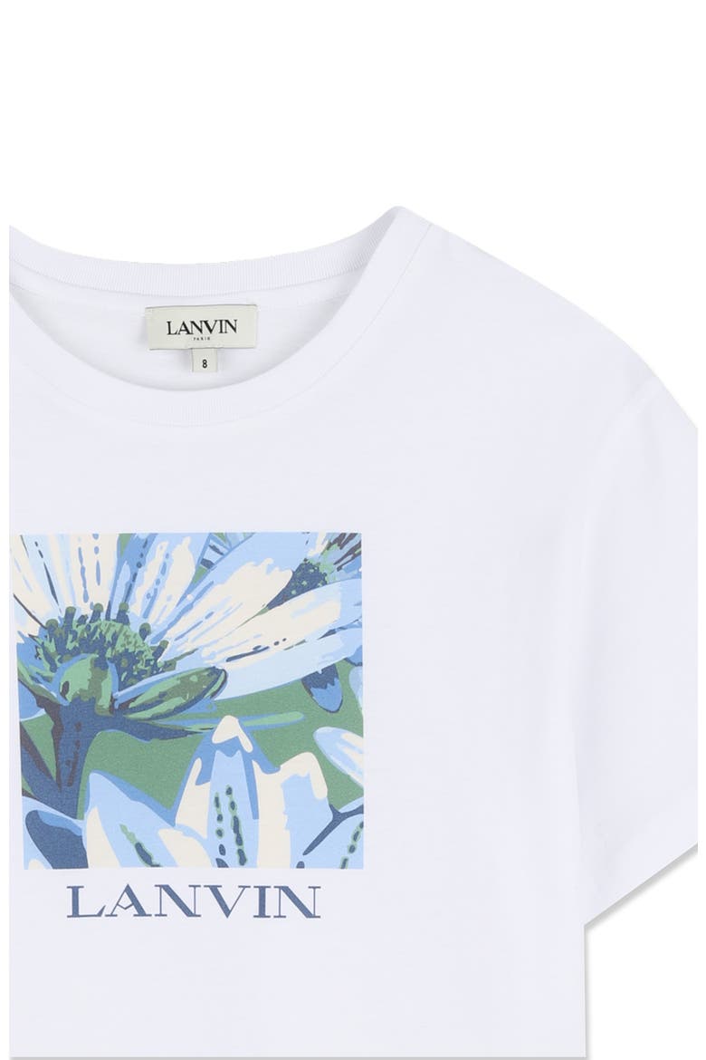 Kids Daisy Print Cotton T-Shirt, Alternate, color, Optic White