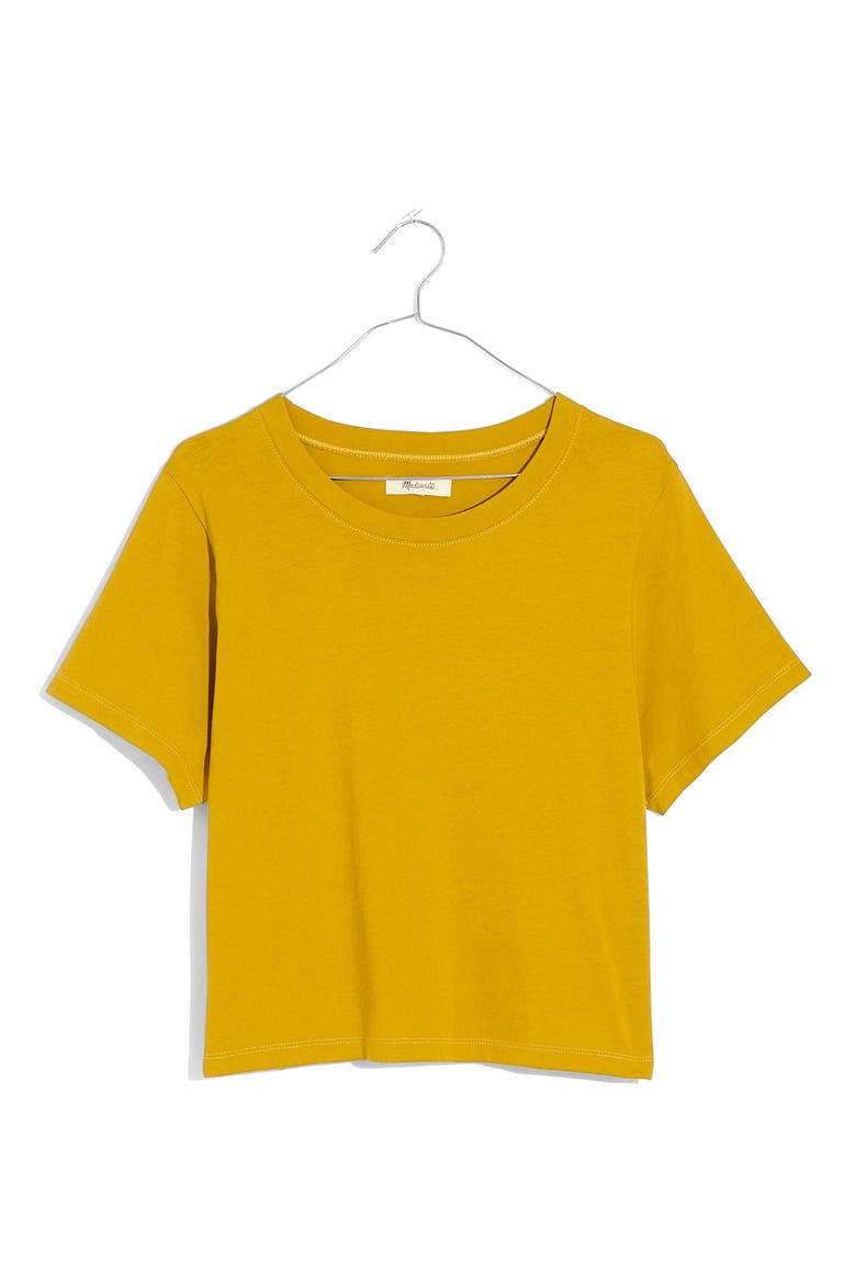 Lakeshore Softfade Cotton Crop Tee, Main, color, GOLDEN MEADOW