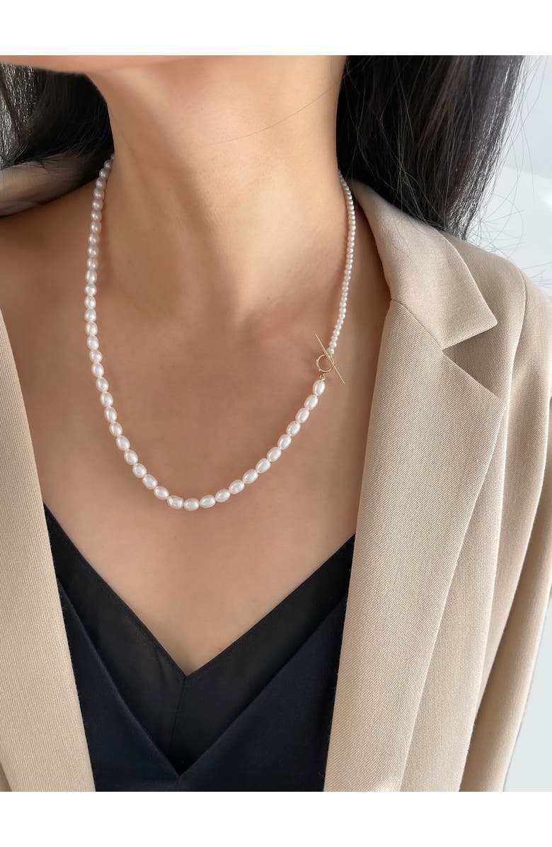 Poppy Finch Contrast Cultured Pearl & Keshi Pearl Necklace, Alternate, color, 14Kyg