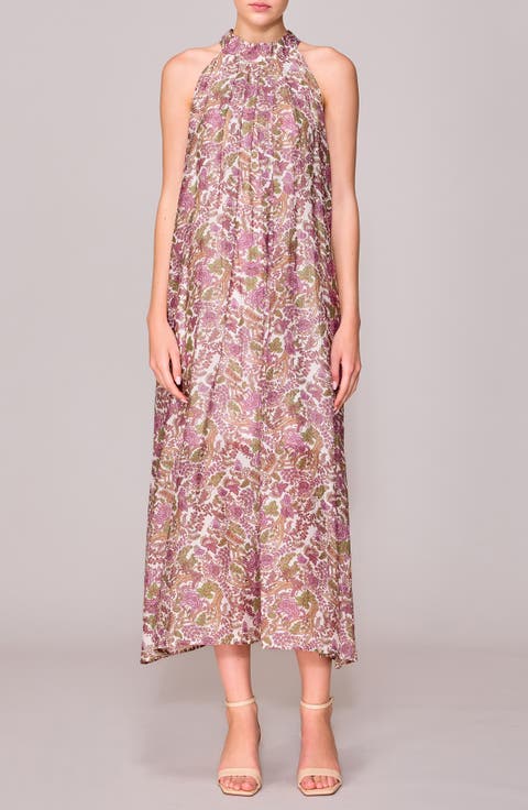 Organza Sleeveless Maxi Dress