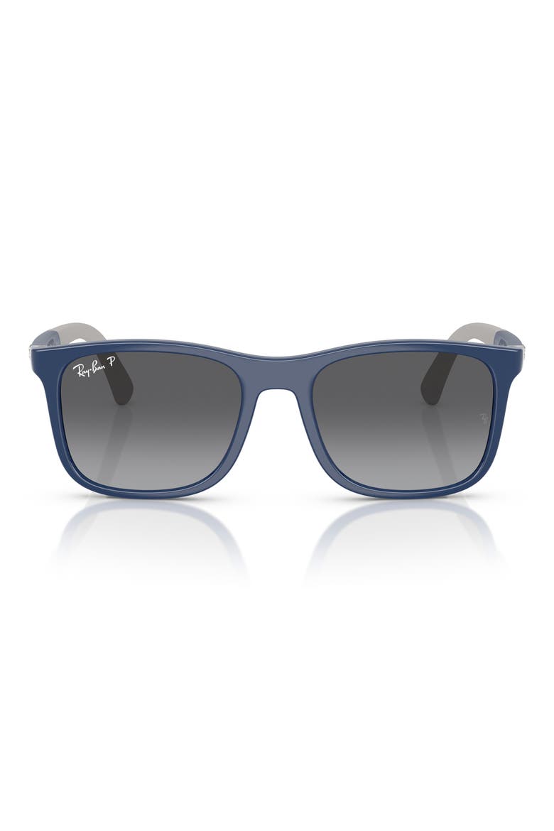 Kids' 47mm Gradient Square Sunglasses, Main, color, BLUE/ RUBBER GREY