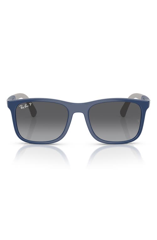 Shop Ray Ban Ray-ban Kids' 47mm Gradient Square Sunglasses In Blue/rubber Grey