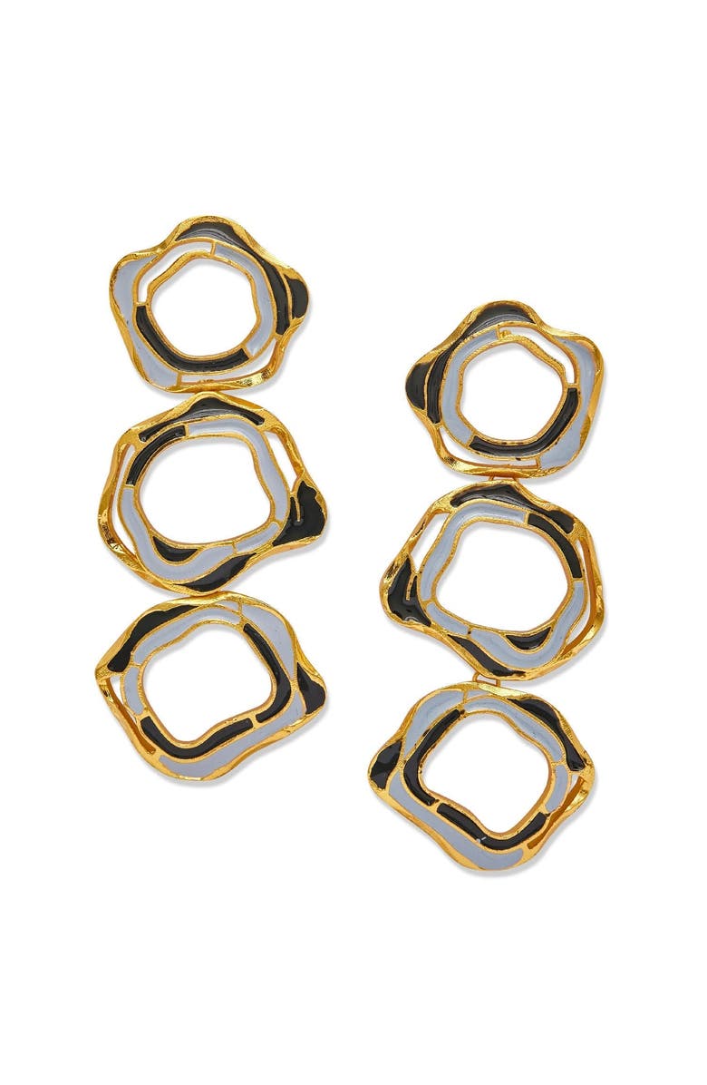 Dhwani Bansal AQUA EARRINGS, Main, color, Gold Plated