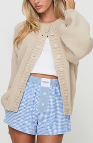 Princess Polly Edern Blouson Cotton Blend Cardigan