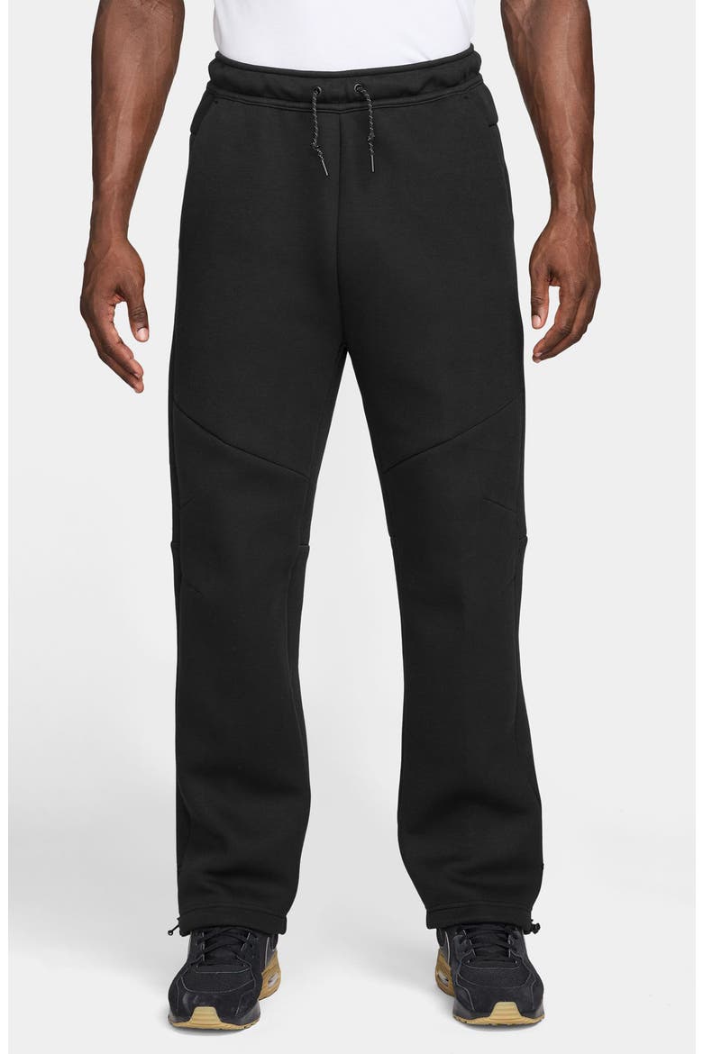 Tech Fleece Open Hem Sweatpants, Main, color, BLACK