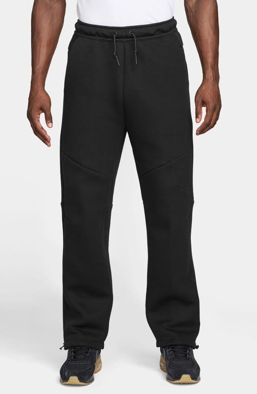 Nike Tech Fleece Open Hem Sweatpants In Black