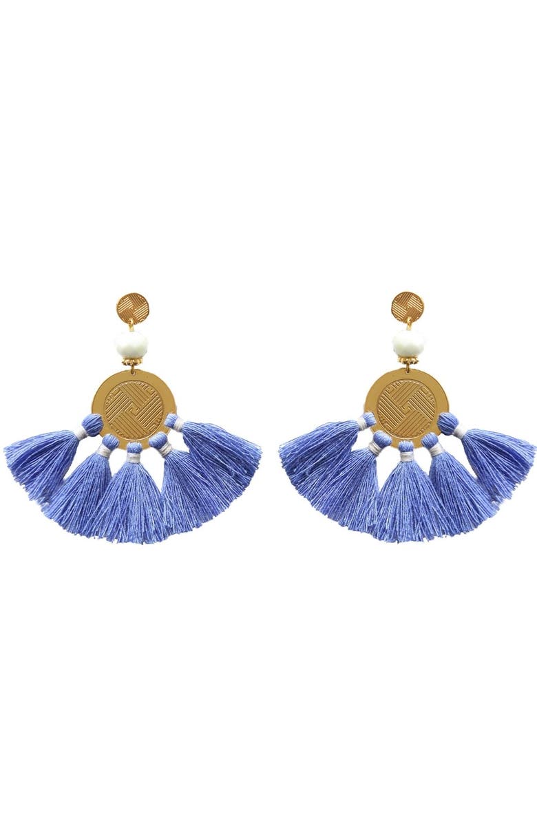 Fosterie Sol Tassel Earring, Alternate, color, Periwinkle