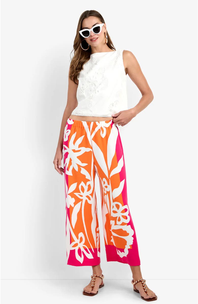 Trina Turk Estella Printed Pant, Main, color, Daylily