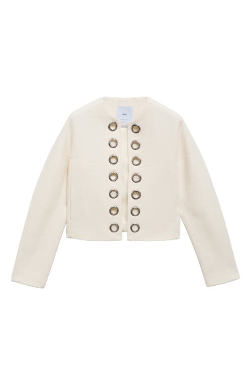 Mango Grommet Cotton Blend Jacket