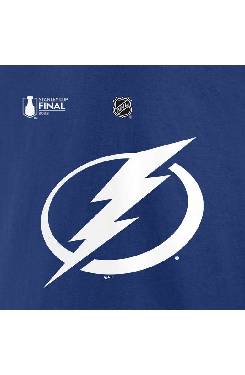 FANATICS Men's Fanatics Branded Nikita Kucherov Blue Tampa Bay Lightning 2022 Stanley Cup Final Authentic Stack Name & Number T-Shirt, Alternate, color, 