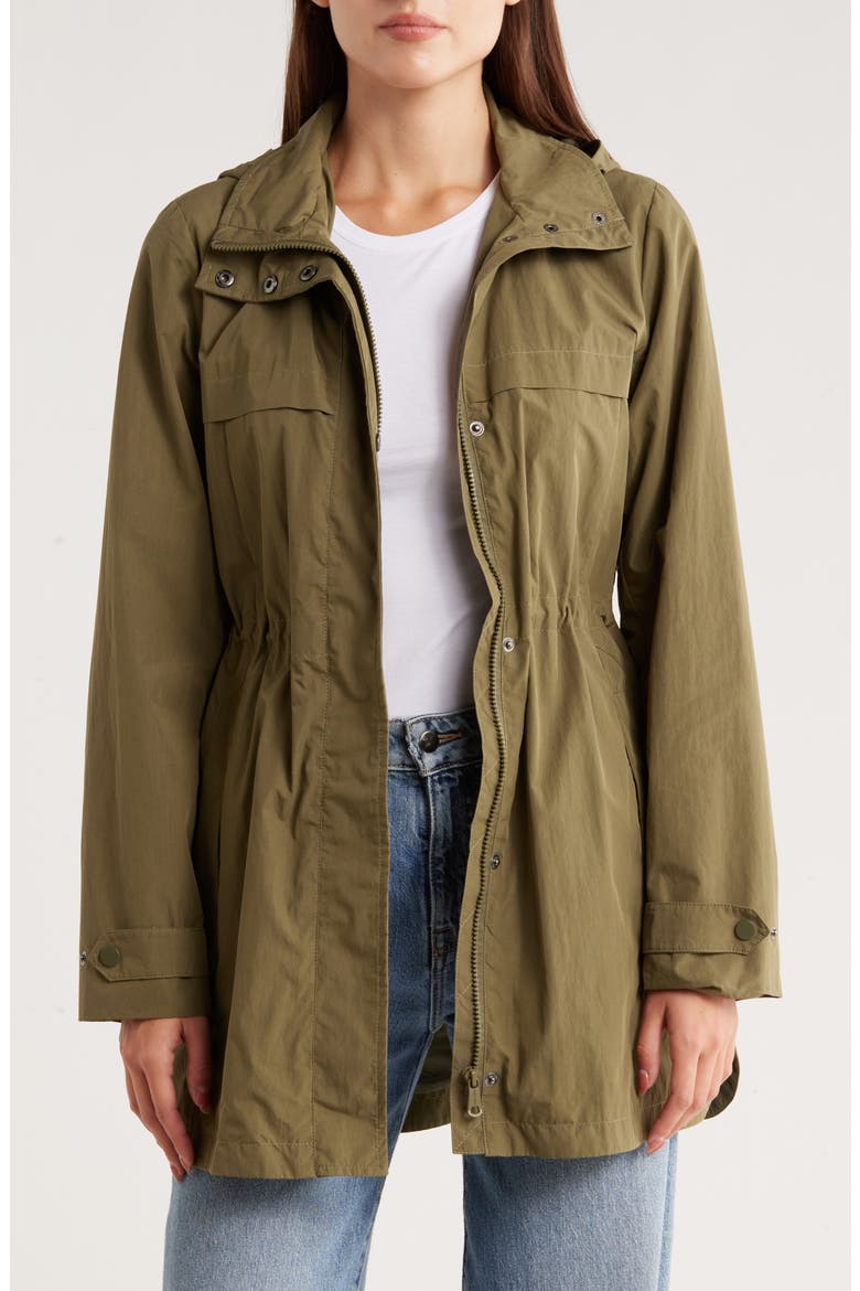 Lightweight Anorak, Alternate, color, OLIVE/ PLAID