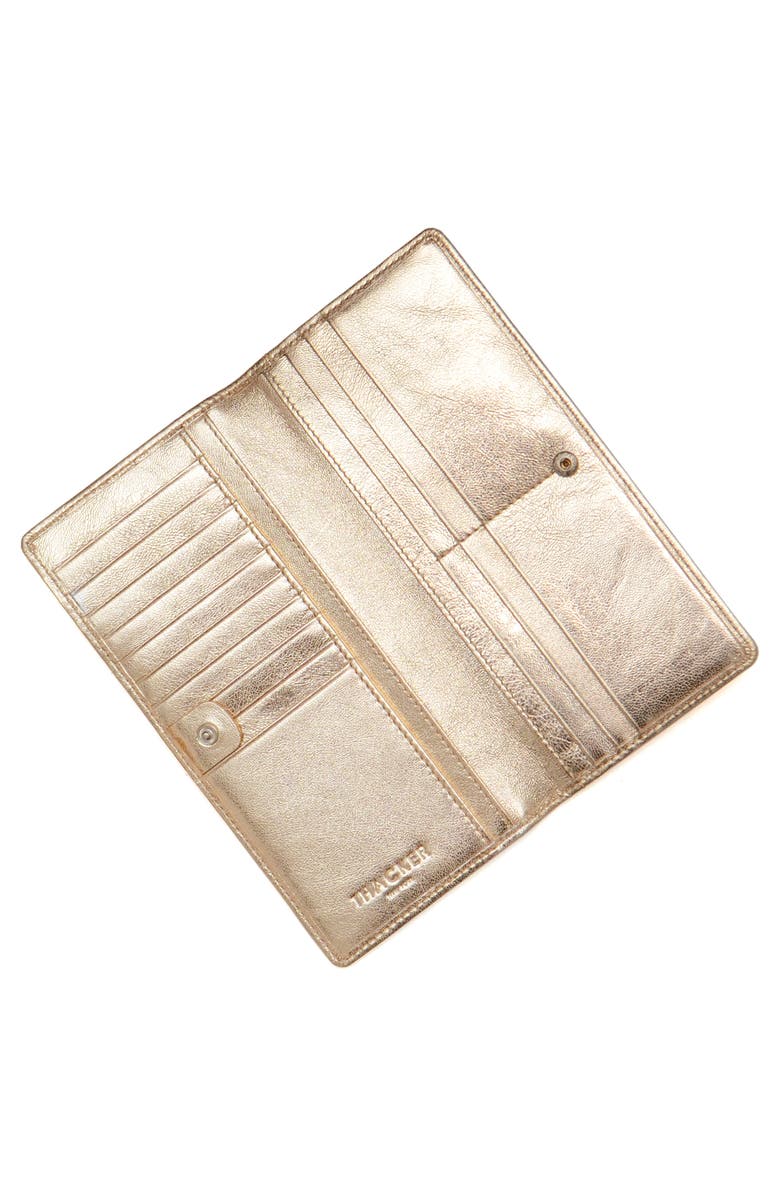 Thacker Anna Bifold Leather Wallet, Alternate, color, Light Gold