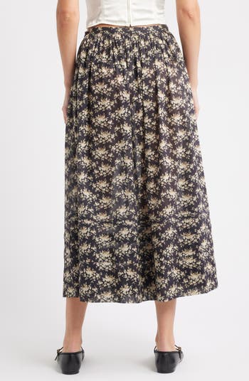 Marcie Floral Print Organic Cotton Skirt